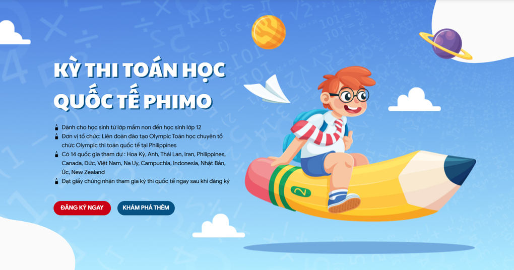 Thông báo Lịch trải nghiệm bài thi thử Kỳ thi Olympic Toán quốc tế PhIMO 2024